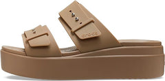 Brooklyn Buckle Low Wedge Khaki W6